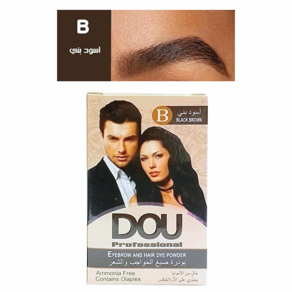 مسحوق صبغ الشعر والحواجب من دو-اسود بني B