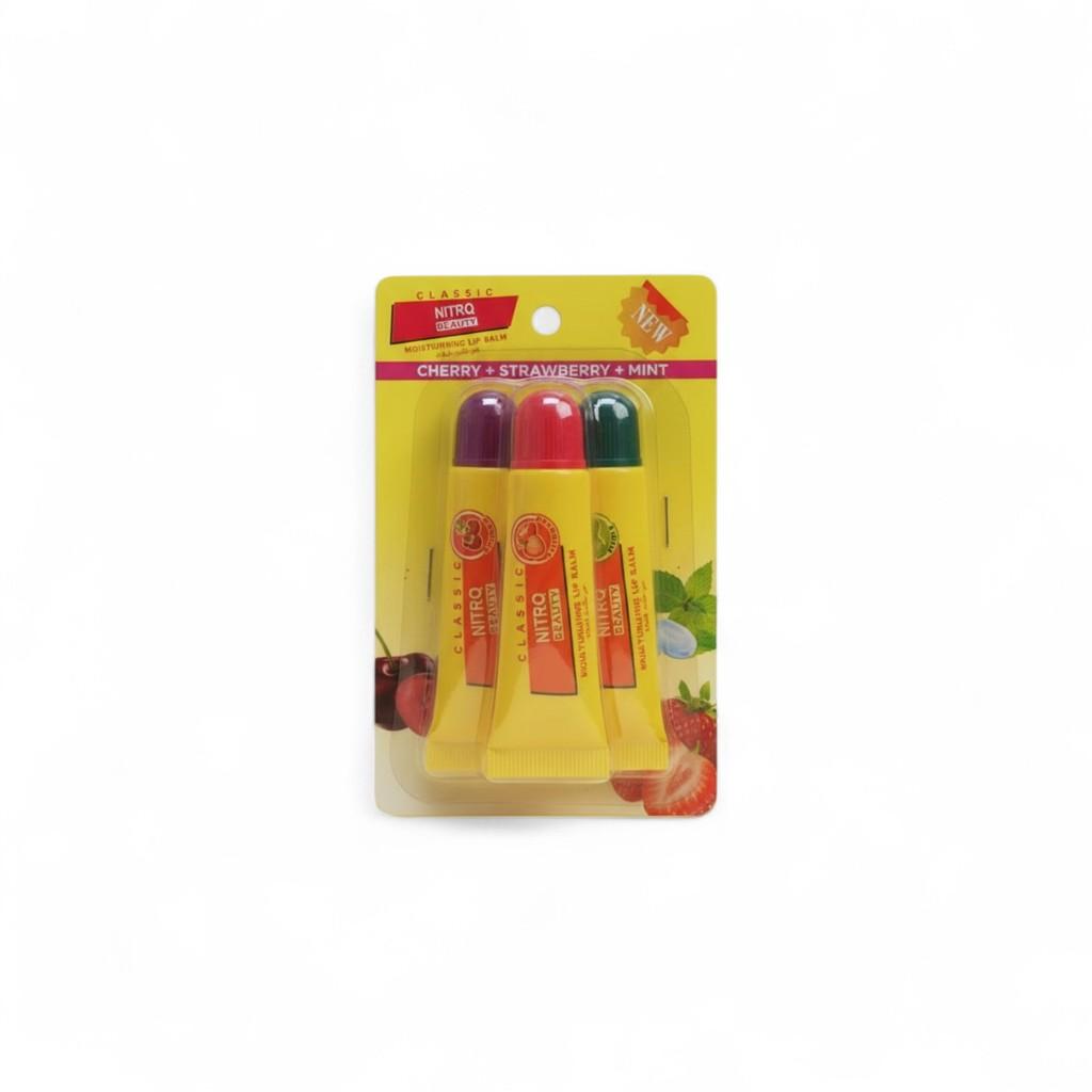NITRQ BEAUTY - مرطب شفايف نعناع + كرز + فراولة