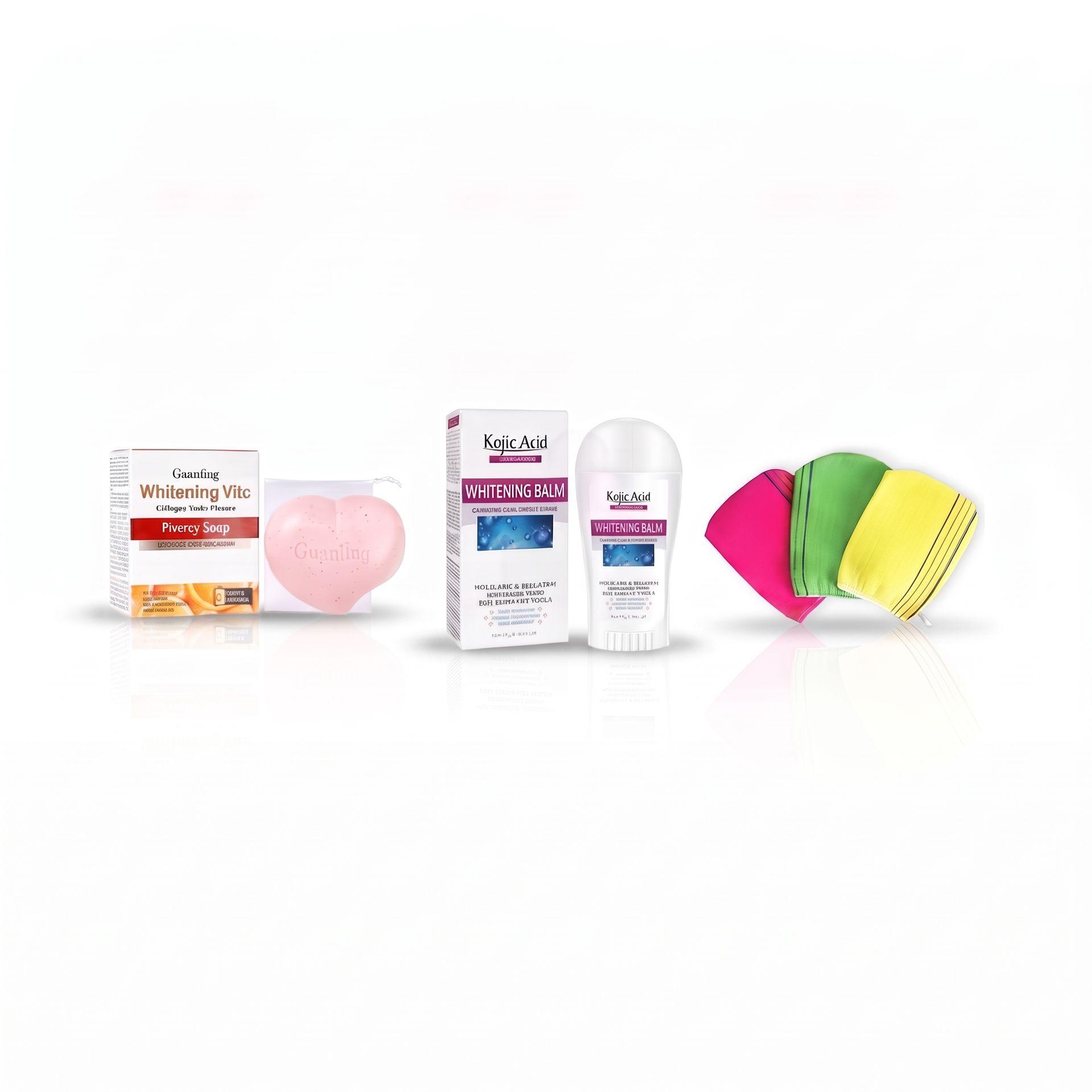 Kojic Acid - مجموعة عناية بالبشرة كوجيك + صابون + ليفة