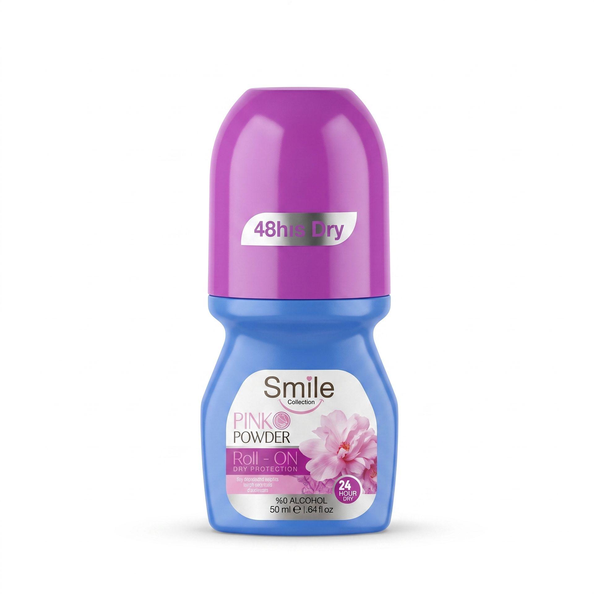 Smile - مزيل عرق رول أون بينك باودر 50 مل
